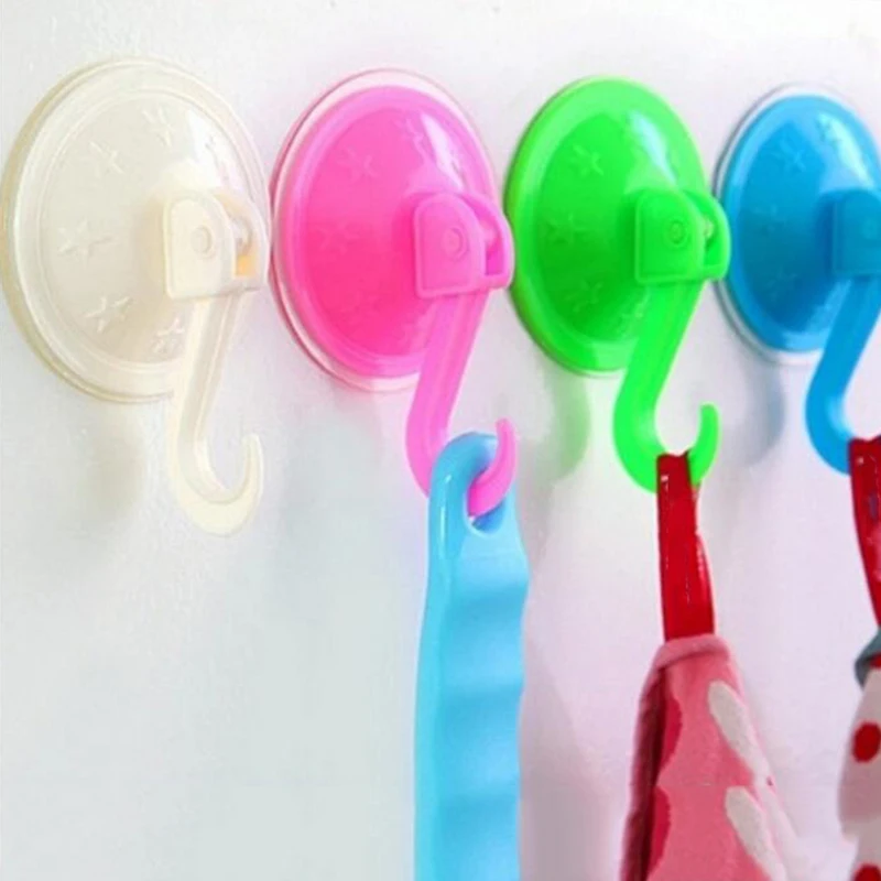 Пластиковые присоски случайного цвета с крючком на вакуумной присоске