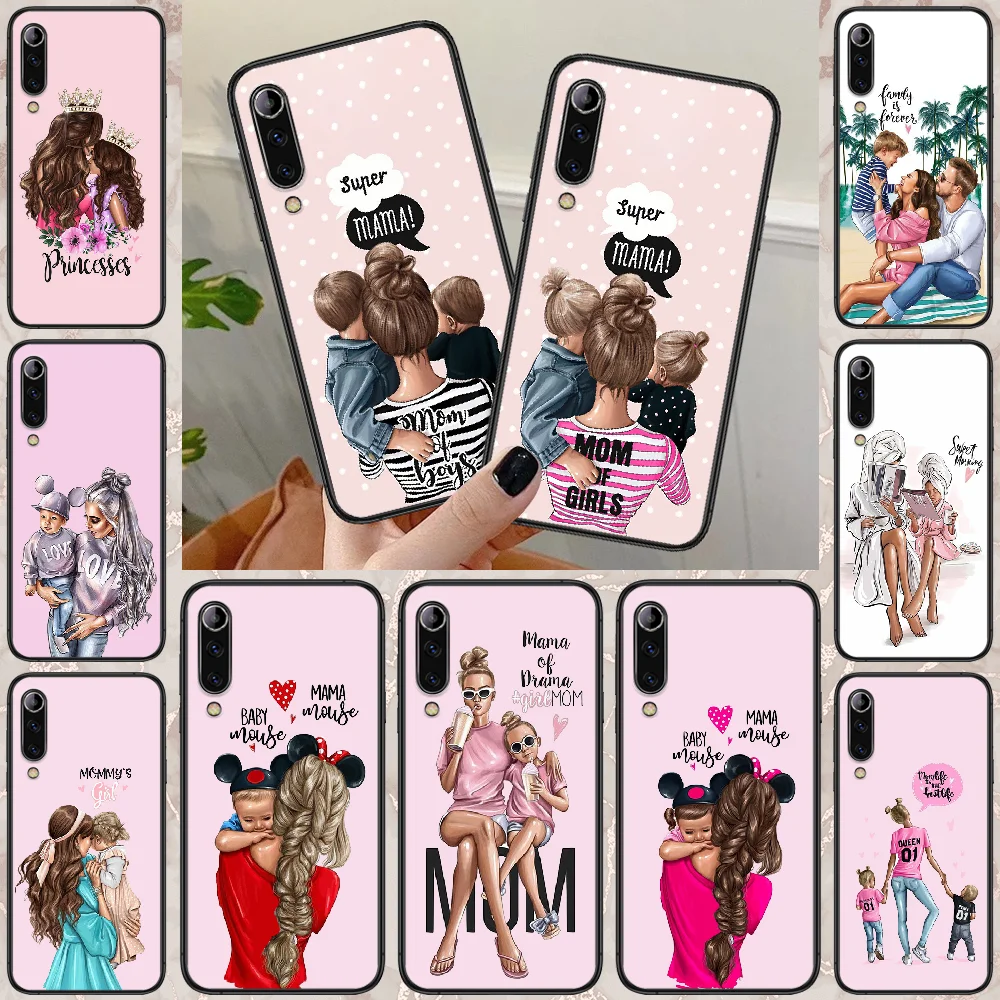 Чехол для телефона с изображением девушки супер мамы ребенка Xiaomi Mi Note 10 A3 9 MAX 3 A2 8