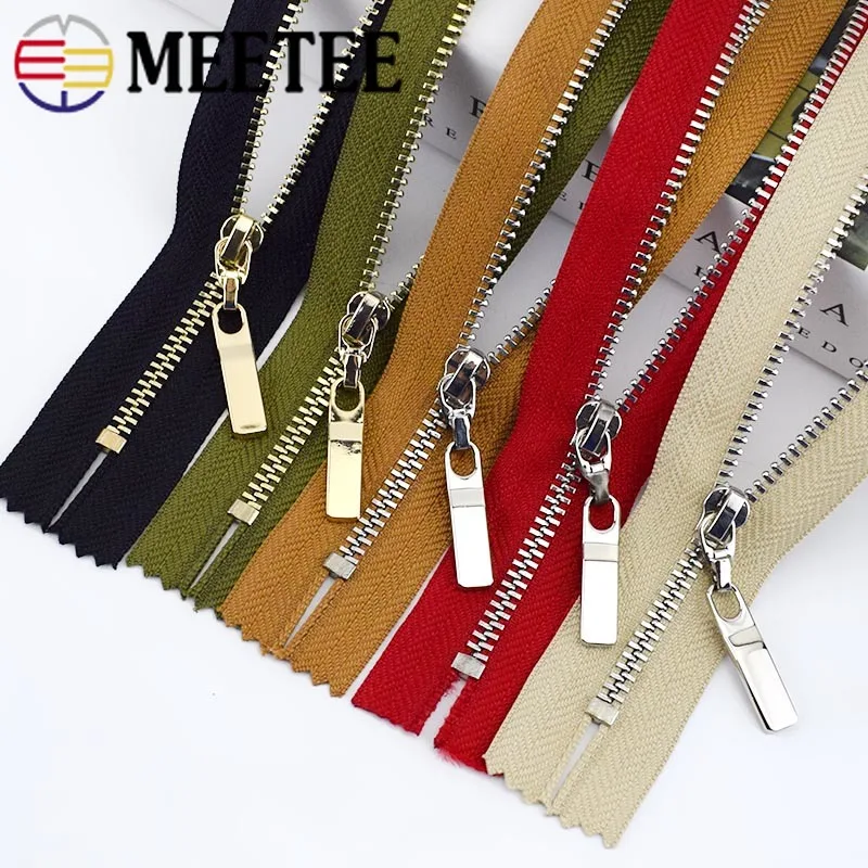 3 шт. Meetee 3#20 см металлическая молния Медь зуб Closeend застежка-молния одежда джинсы карман на молнии сумки кошелек Ремонтный комплект аксессуары