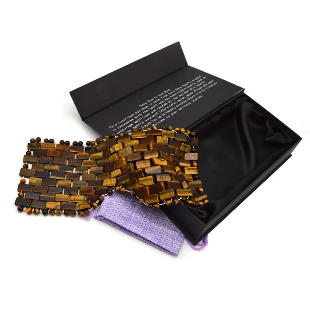 Нефритовая маска для глаз натуральный камень тигровый ухода за кожей лица набор