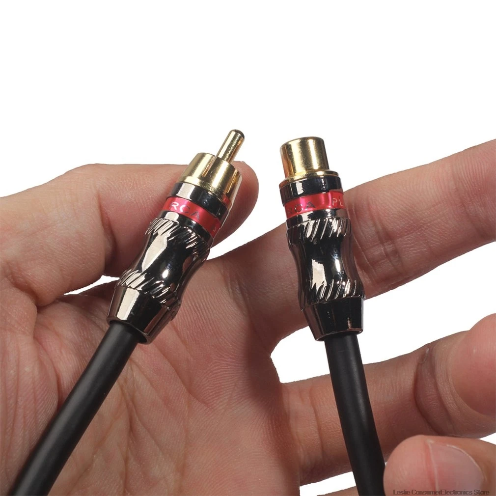 RCA Male to Single Female Phono Audio Composite Extension Cables Cord Wire Line for DVD Players TV |