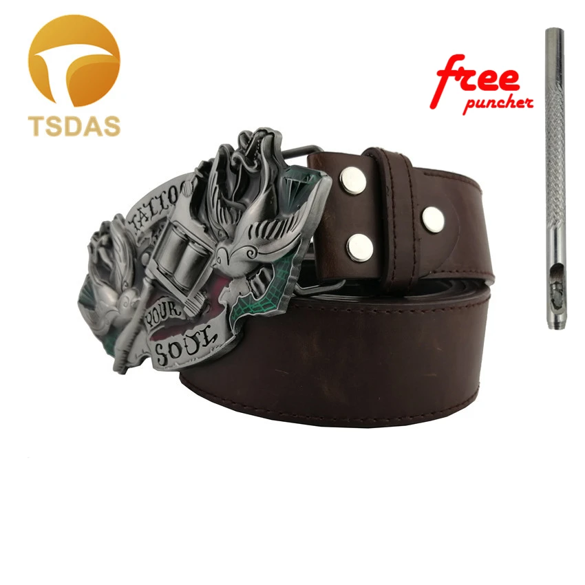 Западные ковбои татуировки твоей душе с ремнем и пряжкой магическое Оловянное