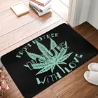 Пеньковый напольный коврик с принтом листьев для ванной, полиэстеровый кухонный домашний коврик, крутой Противоскользящий напольный коврик, дверной коврик, коврики