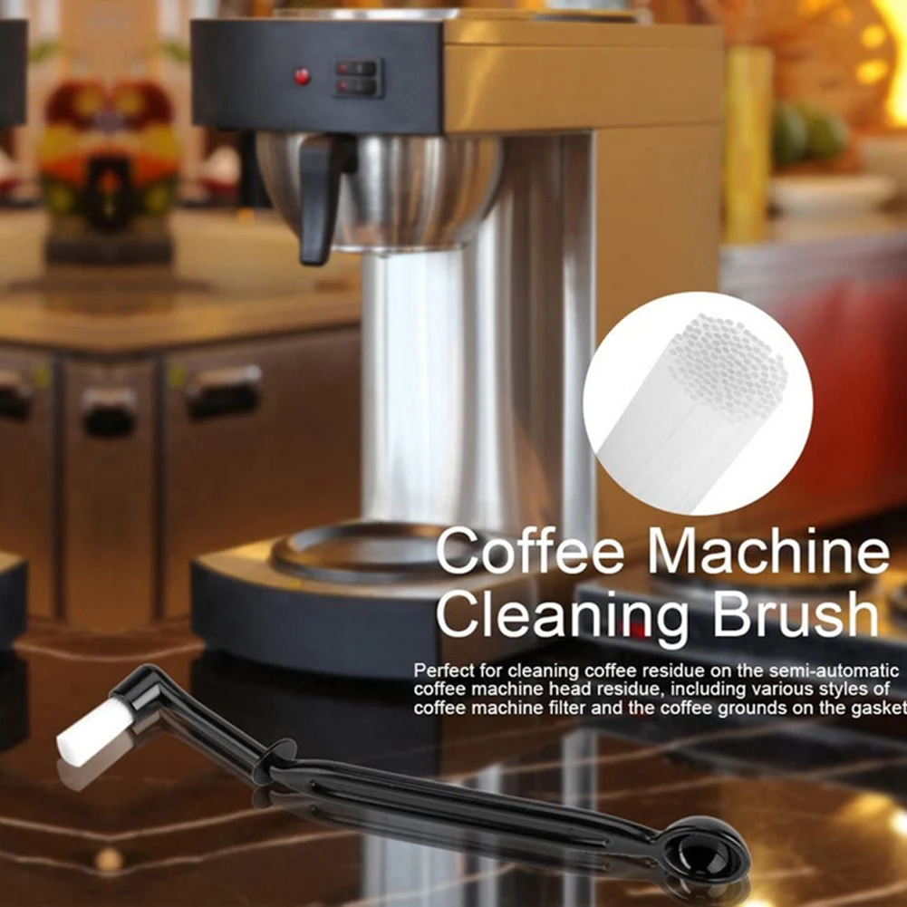 

Coffee Brush Espresso Coffee Machine Cleaning Brush Machine Elbow With Spoon Plastic Long Handle Cleaner Tools Easy Removal