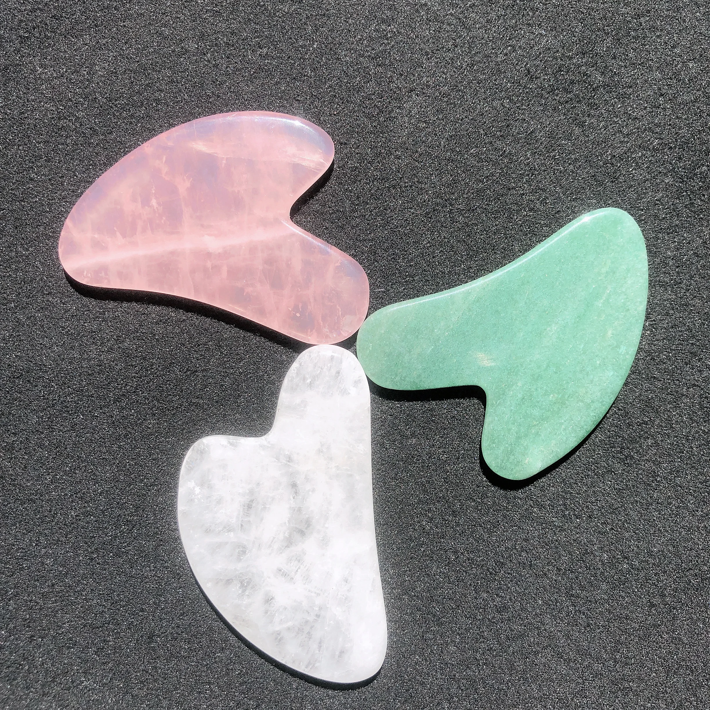 

5A High Quality Natural Crystals Rose Clear Quartz Scraping Massage Plate Energy Reiki Aquarium Decoration Accessories Gemstone