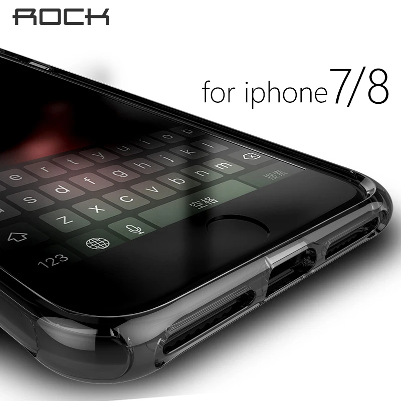

ROCK Phone Case Shell For Iphone 8/7 Plus Soft Silicone Non-Slip Thick Protective Shells Frosted Phones Protective Matte Colver
