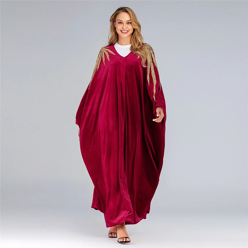 Velvet Abaya Kimono Terciopelo Mujer Hijab Muslim Dress Women Turkish Dresses Islam Clothing Saudi Caftan Dubai Kaftan Djellaba