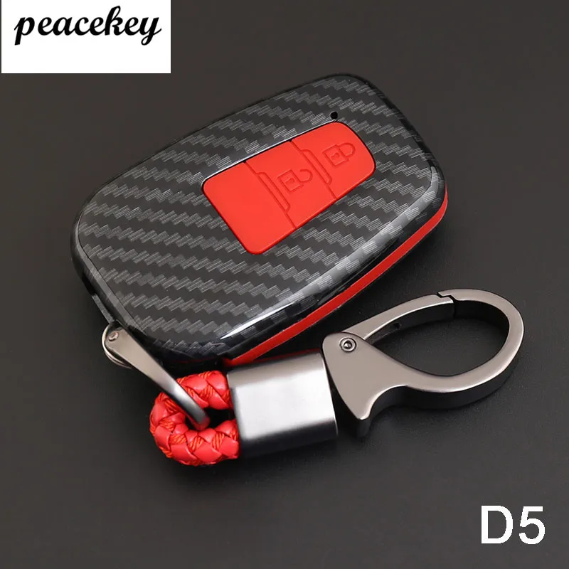 

Carbon Fiber Car Key Case Leather Smart Remote Fob Shell Cover Keychain Holder Key Bag for Toyota rav4 C-HR CHR 2017 2018 Camry