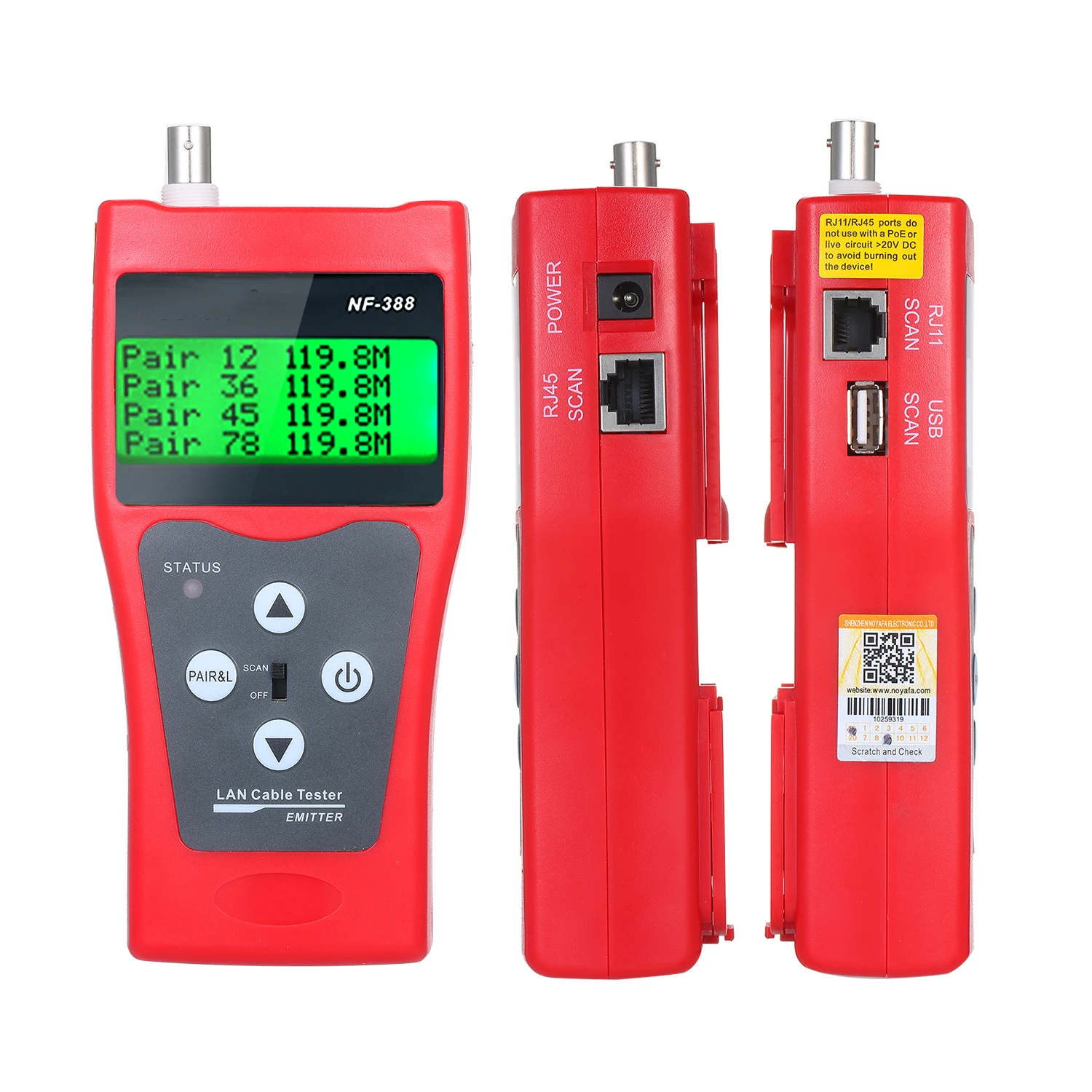 Многофункциональный тестер сетевого кабеля с ЖК-дисплеем измеритель длины