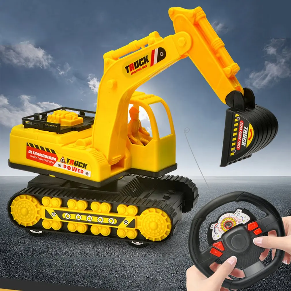 

Electric Light Two-way Remote Control Excavator Toy Car Simulation Excavator Children's Toy Boy Electric Model Toy