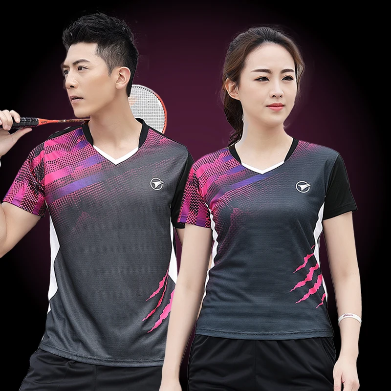 Рубашка для бадминтона спортивные мужские и женские брендовые быстросохнущие