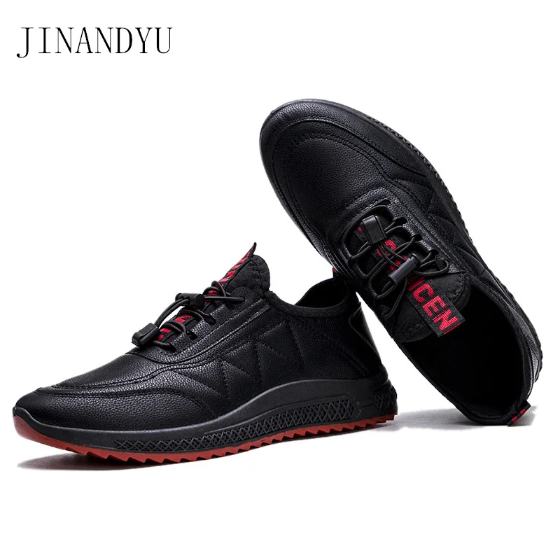 Мужская обувь кожаные черные кроссовки для путешествий винтажные мужские