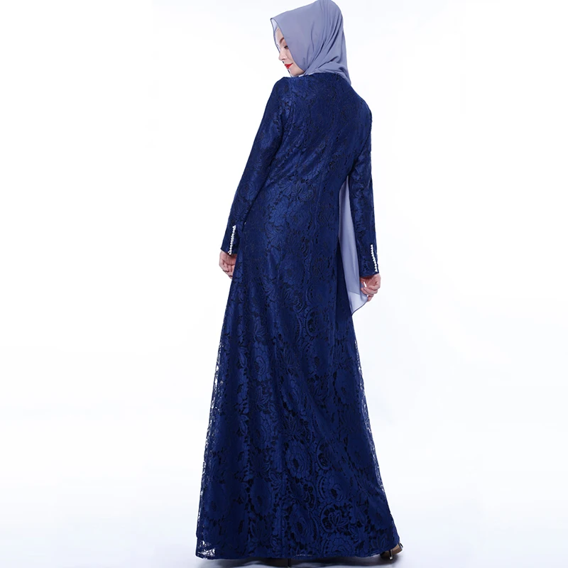 Vestidos Arabe абайя Турция исламский хиджаб длинное мусульманское кружевное платье