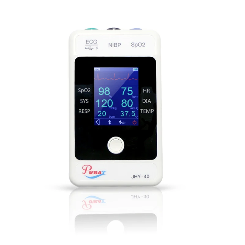 Patient Monitor Vital Signs ECG NIBP SPO2 PR 4 Parameters Pulse and temperature Blood pressure Support APP or PC | Красота и здоровье