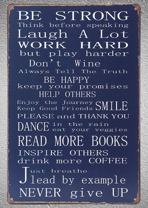 

1 pc Life quotes love Books happiness inspire Tin Plate Sign wall plaques man cave Decoration Art Dropshipping Poster metal