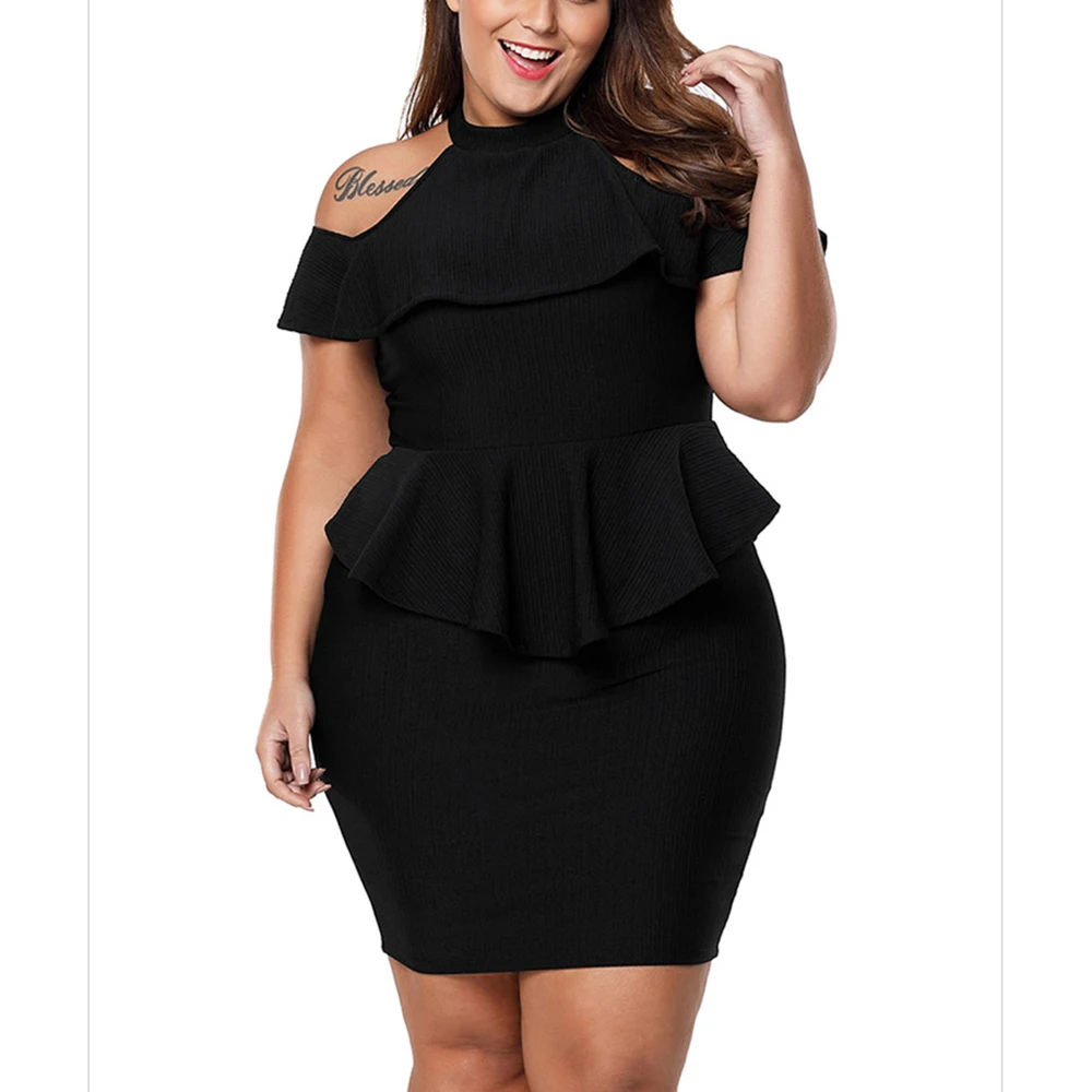 Размера плюс для женщин Bodycon вечерние платье элегантный стерлингового серебра