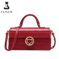 foxer crocodile pattern crossbody shoulder bag 2021 designer handbags lady luxury retro alligator totes vintage purse