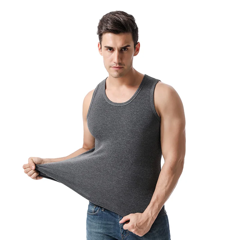 Теплый жилет для мужчин удобный бархатный сохраняющий тепло нижнее белье