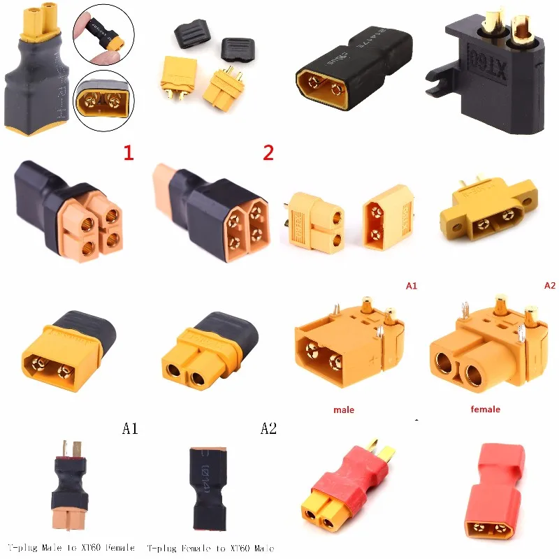 

XT60 XT-60 Male Female Parallel Adapter Converter Connector Cable Lipo Battery Harness Plug Wiring Wholesale