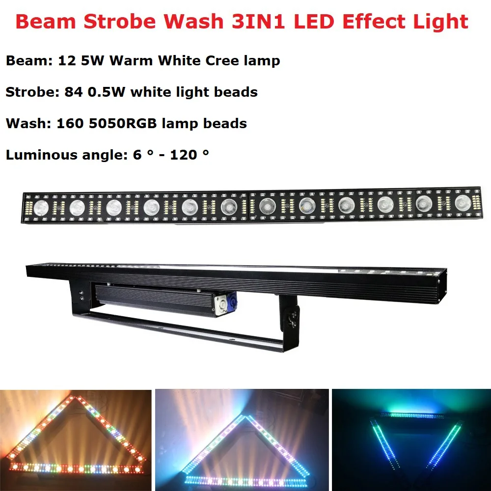 Professional LED Wall Wash Light 12X5W DMX LED Bar DMX Line Bar Wall Light Beam Strobe Wash LED Disco Light Dj Lighting Effect