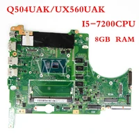 q504uakux560uak motherboard rev2 0 i5 7200cpu 8gb ram mainboard for asus q504uakux560uak laptop motherboard 100 tested ok