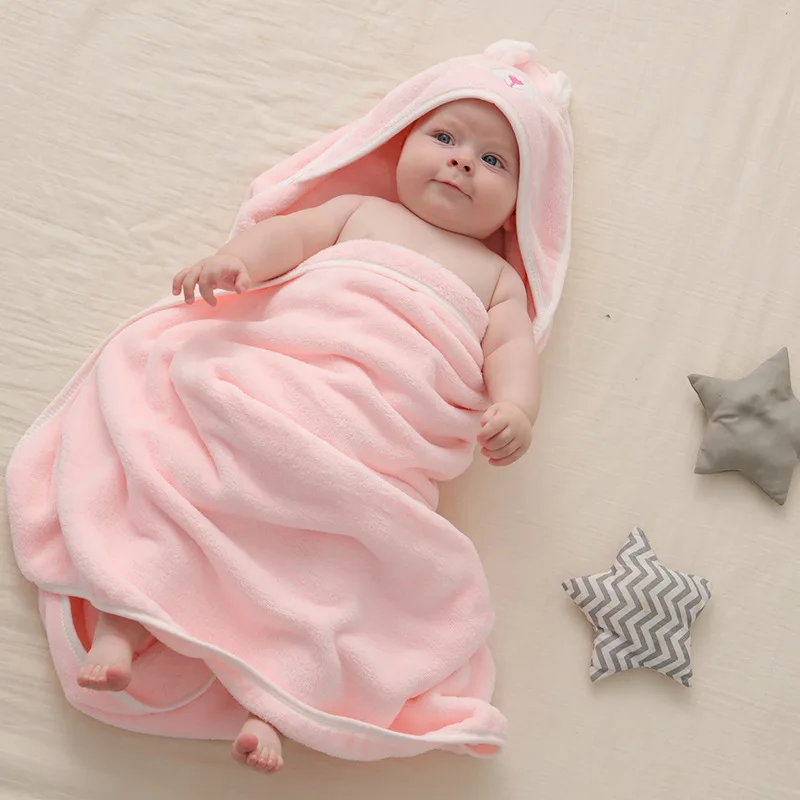 Newborn Baby Hooded Bath Towel Toddler Bathrobe Soft Blanket Lion Bear Flannel For Infant Boys Girls Swaddle Wrap | Мать и ребенок
