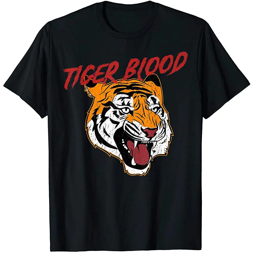 

Футболка с изображением тигра и крови