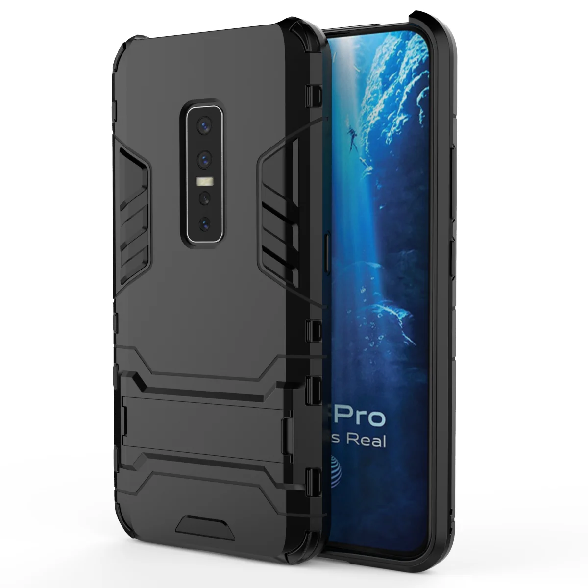 ДЛЯ Vivo V17 Pro Чехол 2 в 1 армированный противоударный жесткий силиконовый чехол