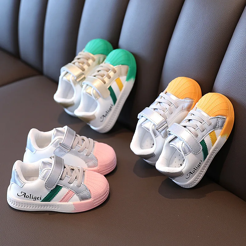 Autumn High-Quality Boys And Girls Soft-Soled Kidss Shoes Bright Color Children's Sneakers Flat-Bottomed Toddler Sports |