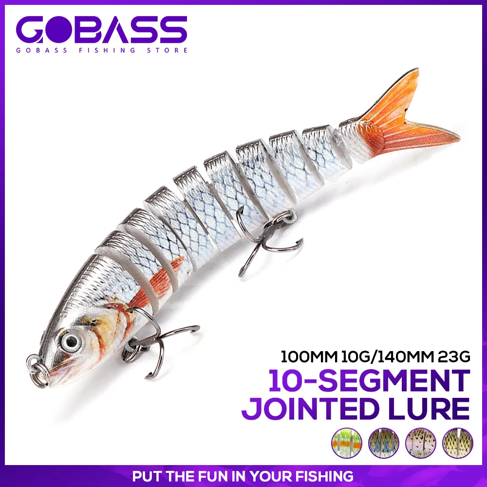 GOBASS 100 мм/140 мм бионическая многошарнирная рыболовная приманка для морской