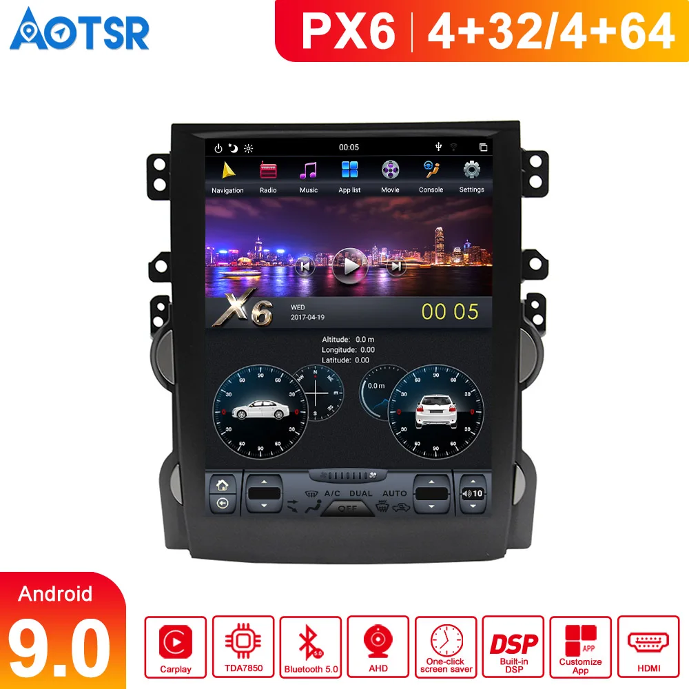 comprar Navegação Gps Do Carro Do Estilo Px6 De Tesla Da Ram De Android 9.0 4 Gb Para O Rádio Multimídia Da Unidade Central De Chevrolet Malibu 2013-2015 Android Auto Ips