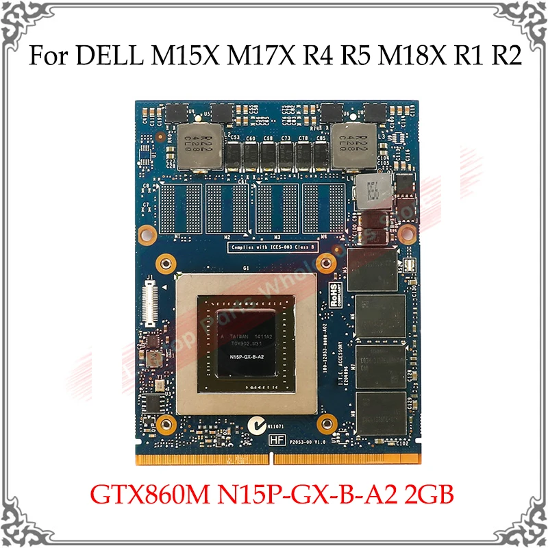 Оригинальная видеокарта GTX860M GTX 860M для ноутбука DDR5 2G M15X M17X R4 R5 M18X R1 R2 | Компьютеры и