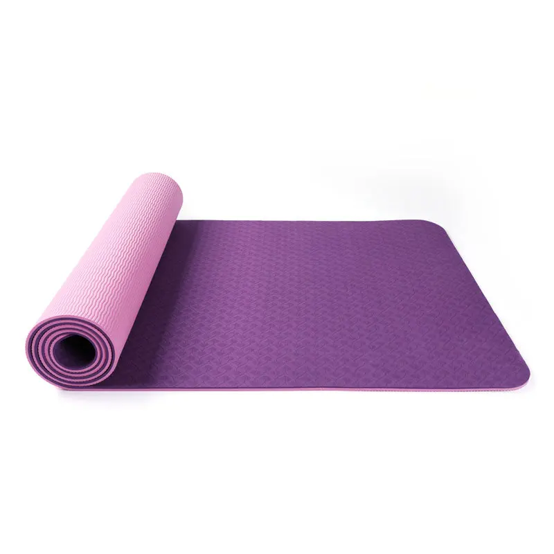 

Difu.Store 183*61*0.6CM Double-Color TPE Gymnastics Yoga Mat Sport Pad Fitness At Home 1kg Good Quality Type Meditation Cushion