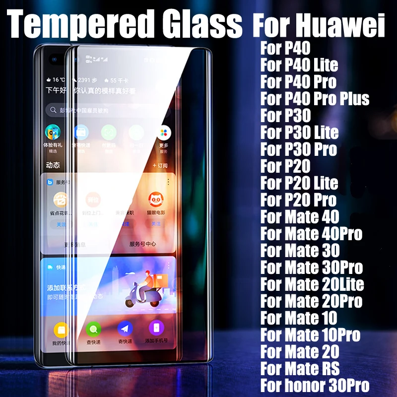 

UGI Full Tempered Glass For Huawei P40 Pro Plus Mate 40 Screen Protector For Huawei P20 P30 Pro Lite Mate 20 30 Pro Honor 30 Pro