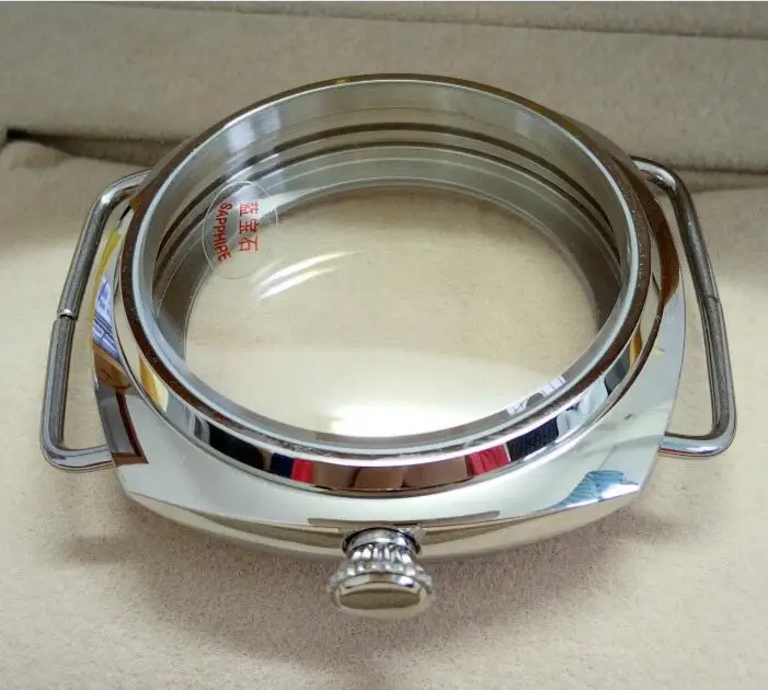 45 мм сапфировый Кристалл 316L чехол для часов из нержавеющей стали подходит 6497/6498