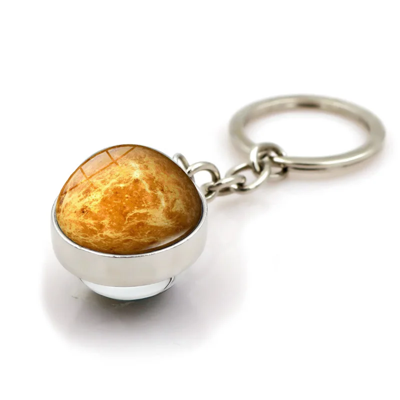 Брелок с солнечной системой планетой Галактикой луной землей солнцем Юпитером