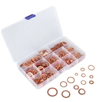 280pcs box m5 m20 o ring copper gasket flat washer oil blocking tool hardware accessories kit