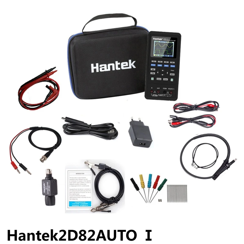 Портативный осциллограф HANTEK Осциллограф 2D82 4 в 1 автомобильный тестер мультиметр и функция simulator сигнала 2c42 2d42 2c72 2d72 - Цвет: 2D82 I