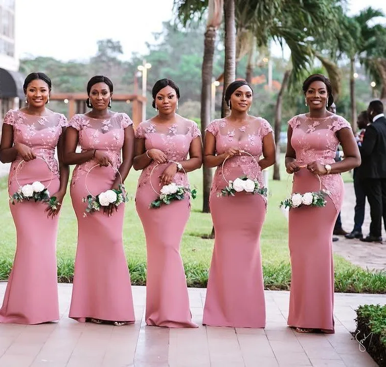 

2018 African Wedding Guest Formal Dress Fantasy Pink Girl Tomorrow Plus Size Bridesmaid Prom Dresses For Women