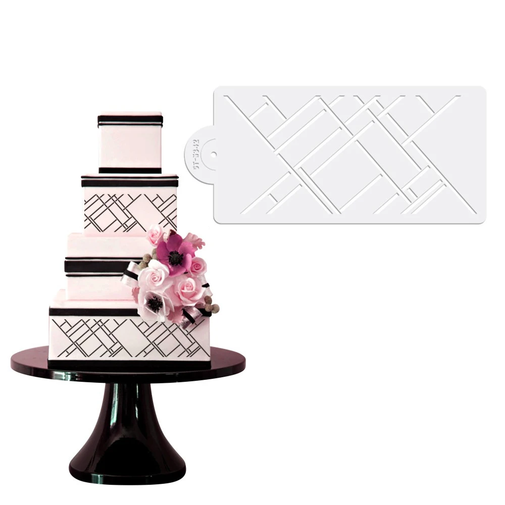 Трафареты для торта в форме линии Ретро полый шаблон трафареты распыления форма