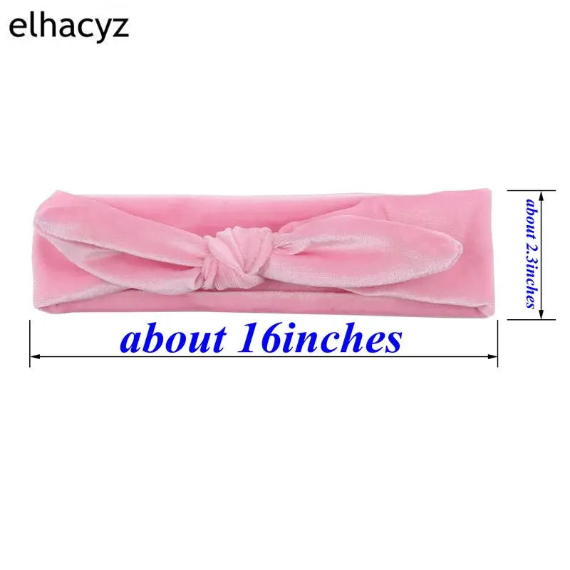

1 PC New Chic Hot-sale Pink Velvet Kids Bunny Elastic Headband High-quality Infantile Rabbit Ear Headwrap New Arrival headwear