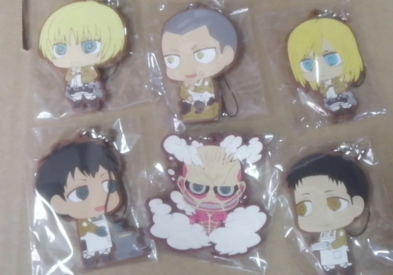 Брелок аниме атака на Титанов 6 шт./лот Криста Ленз Риваль Эрен Армин мантра