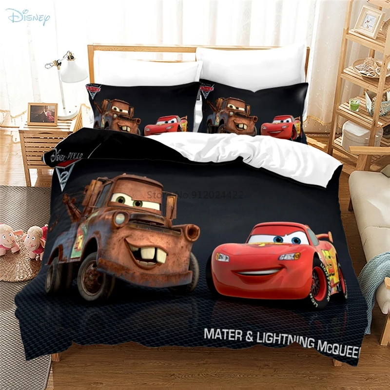 

Home Textile Lightning McQueen Bedding Sets Bedclothes Bed Linen Cartoon Disney Cars Pattern Kids Theme Duvet Cover Pillowcase