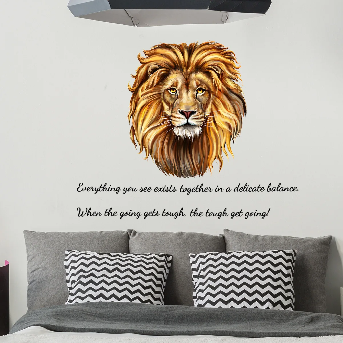 

Creative Animals Lion Wall Stickers Modern Living Room Wall Art 3D Mural Home Decor Teen Bedroom room Decor Decals Wallpaper