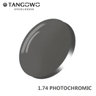 1.74 высококачественные фотохромные линзы по рецепту, CR-39 смола, асферические стекла Линзы для очков по рецепту при близорукости