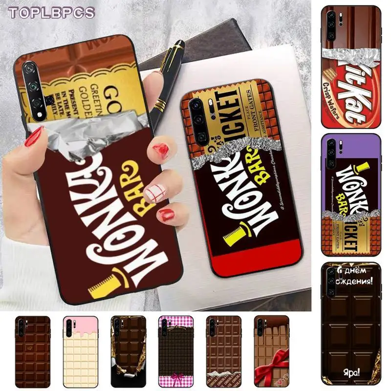 Willy Wonka Bar с золотым билетом милый шоколадный чехол для телефона huawei P8 P9 p10 p20 P30 P40 pro