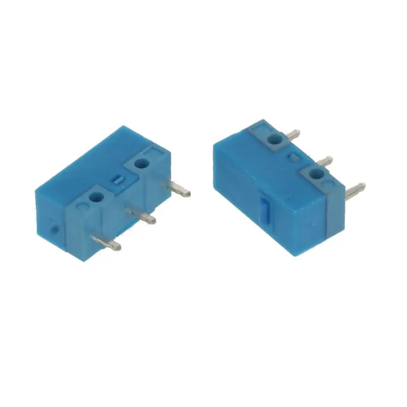 

100% Brand New 2Pcs Original HUANO Blue Dot Blue Shell 0.74N Mouse Micro Switch Gold Alloy Contacts 50 Millions Lifetime