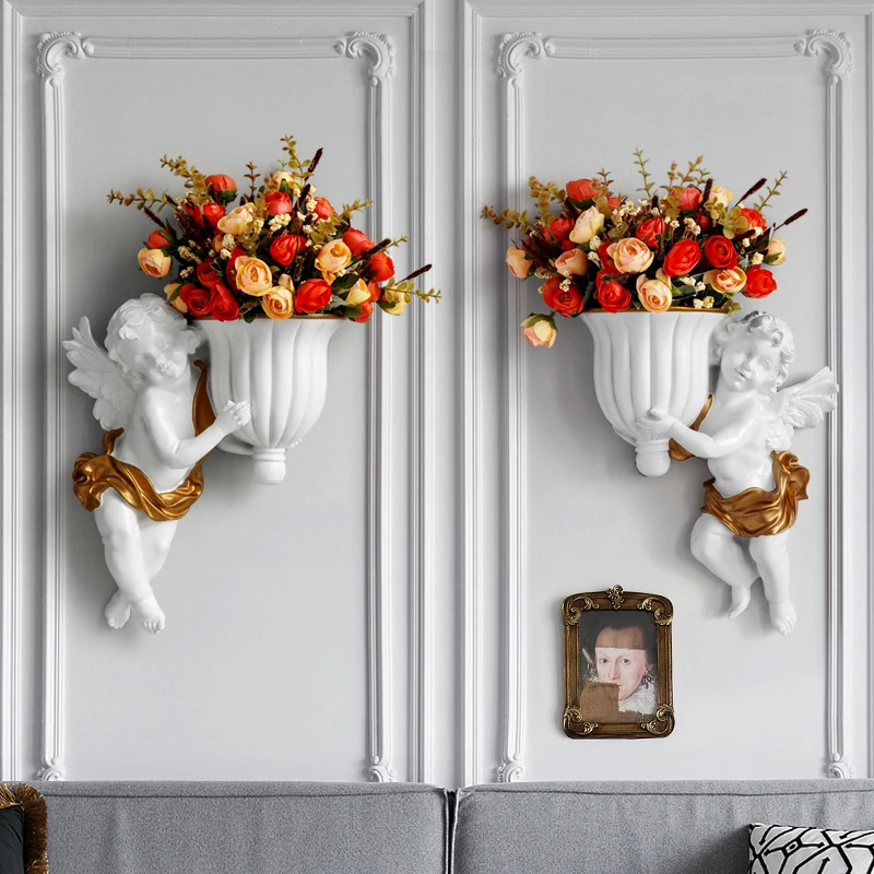 Европейская настенная ваза украшение для дома цветочный горшок Купидона