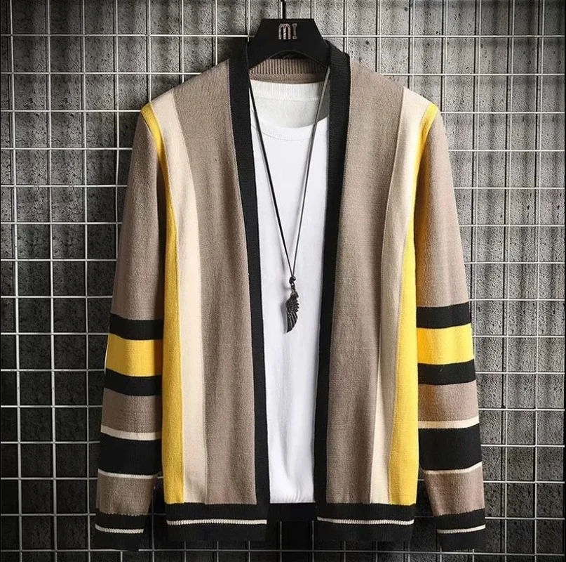 

2021 Autumn Winter Men's Loose Couple Sweater Korean Trend Personalized Knitted Cardigan Jacket Men's Japanese Outer Wear