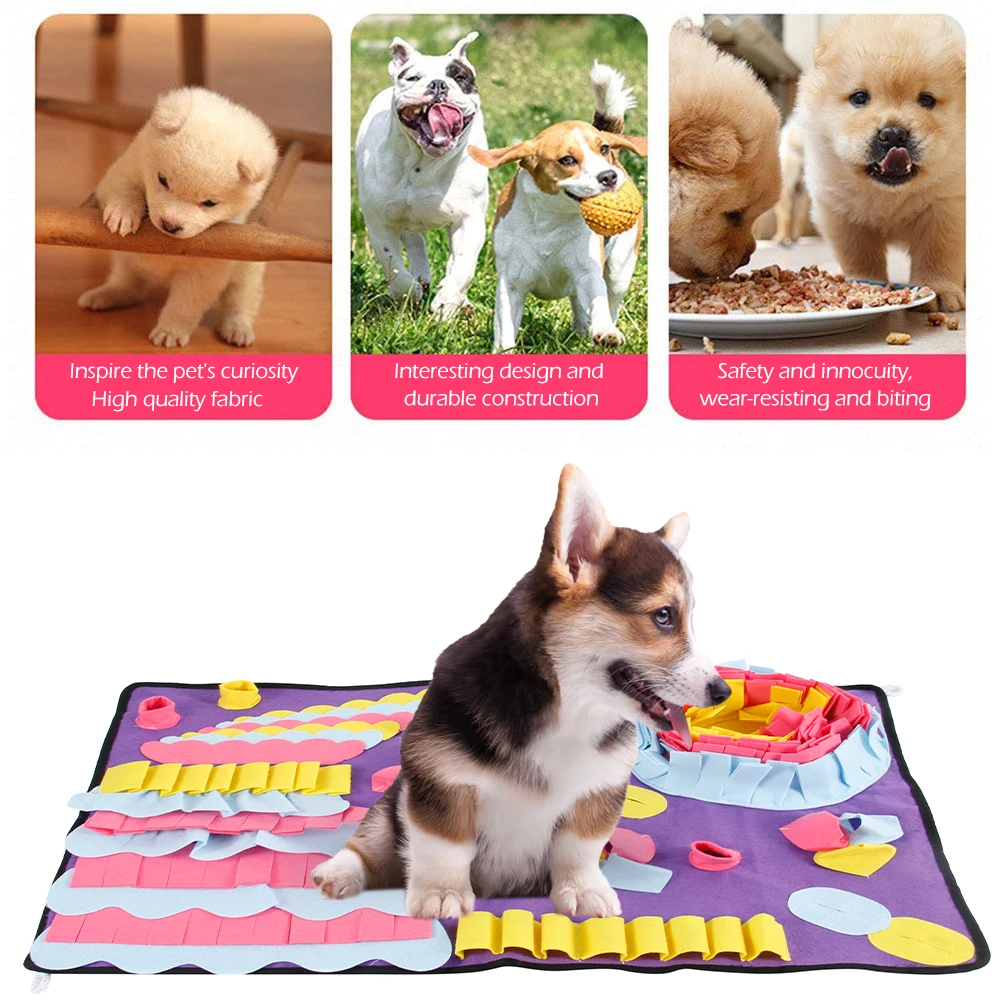 

Одеяло для дрессировки собак из мягкого полиэстера, игрушки для активных игр с едой, коврик для питомцев, нескользящий дизайн, легкая очистк...